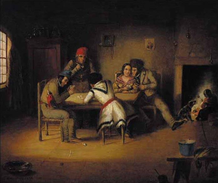 Cornelius Krieghoff The Artist and His Friends